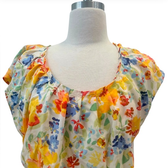 LC Lauren Conrad Floral Mini Dress - Yellow and Blue - Picture 3 of 5